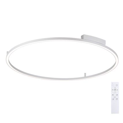 Brilagi - PORTOFINO Dimmable LED Ceiling Light 85W/230V 3000-6000K Ø 120 cm Silver + Remote Control