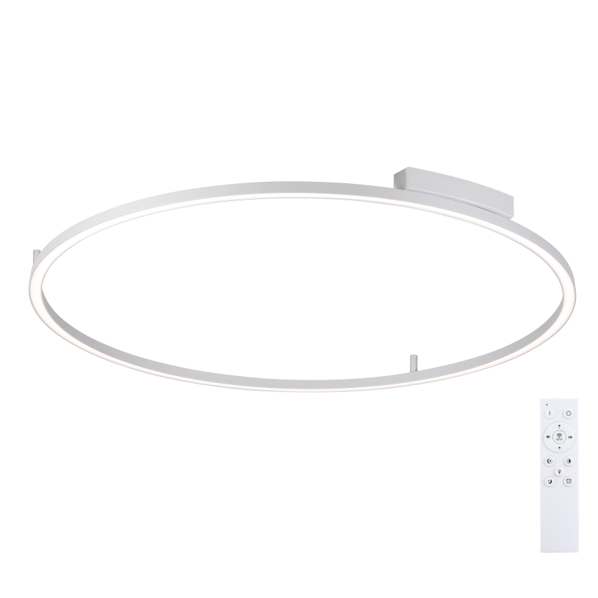 Brilagi - PORTOFINO Dimmable LED Ceiling Light 85W/230V 3000-6000K Ø 120 cm Silver + Remote Control