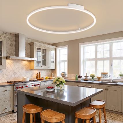 Brilagi - LED Dimmable Ceiling Light PORTOFINO LED/85W/230V 3000-6000K Ø 120 cm White + Remote Control