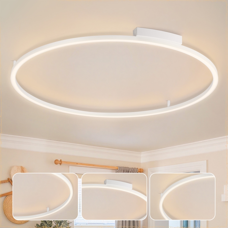 Brilagi - LED Dimmable Ceiling Light PORTOFINO LED/85W/230V 3000-6000K Ø 120 cm White + Remote Control