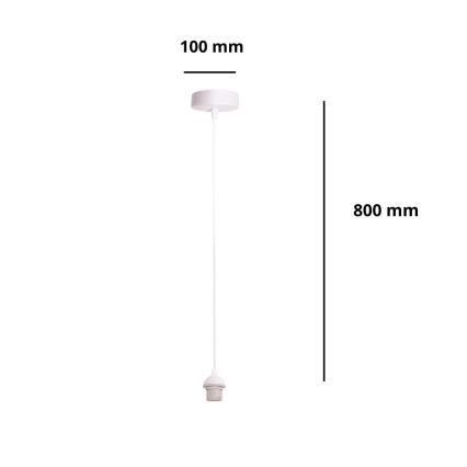 Brilagi - Power Cable PARTY 1xE27/60W/230V, Ø 10 cm, white