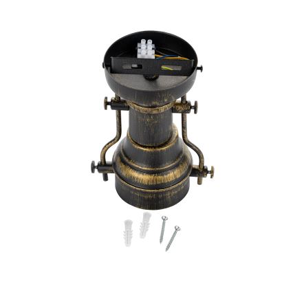 Brilagi - PYRONIC ceiling light 1x E27/40W/230V, Ø 32 cm, bronze with patina finish
