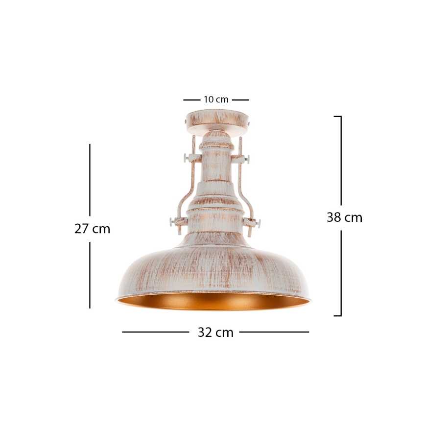 Brilagi - PYRONIC Ceiling Light 1xE27/40W/230V Ø 32 cm Cream/Patina