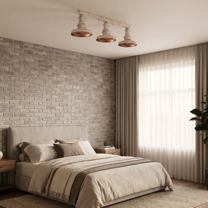 Brilagi - PYRONIC Ceiling Light 3xE27/40W/230V, Cream with Patina Finish