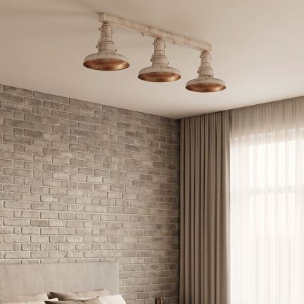 Brilagi - PYRONIC Ceiling Light 3xE27/40W/230V, Cream with Patina Finish