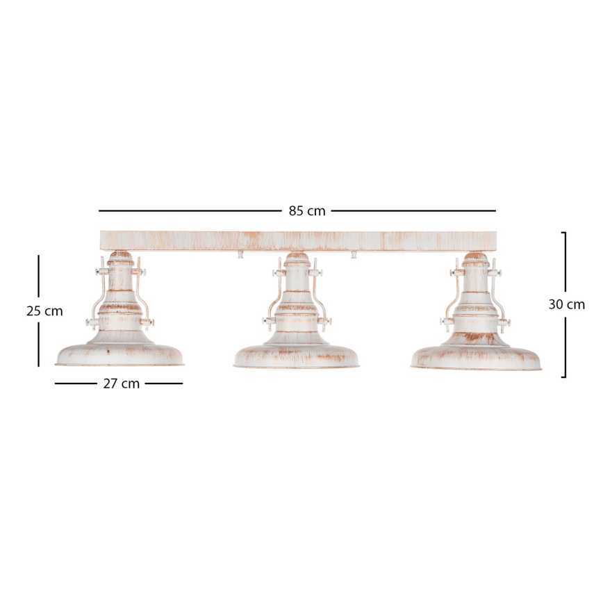 Brilagi - PYRONIC Ceiling Light 3xE27/40W/230V, Cream with Patina Finish