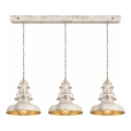 Brilagi - PYRONIC Chain Chandelier 3×E27/40W/230V, Cream with Patina Finish