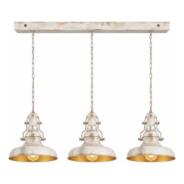 Brilagi - PYRONIC Chain Chandelier 3×E27/40W/230V, Cream with Patina Finish