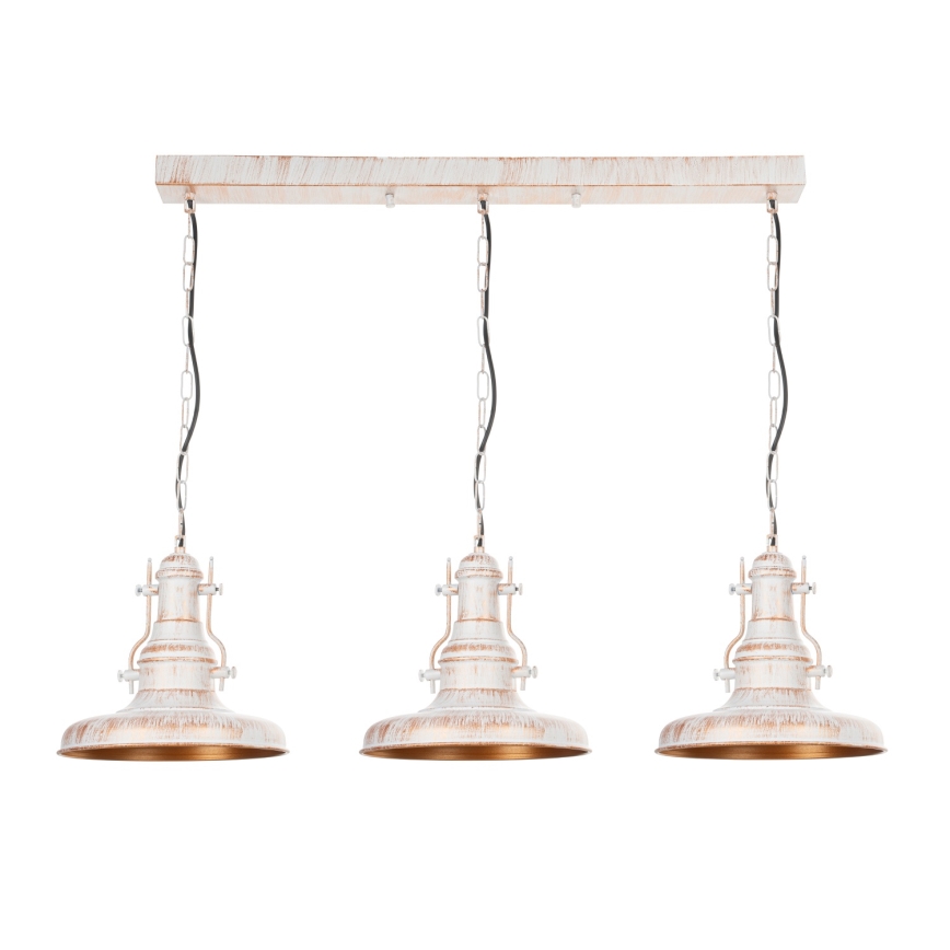 Brilagi - PYRONIC Chain Chandelier 3×E27/40W/230V, Cream with Patina Finish