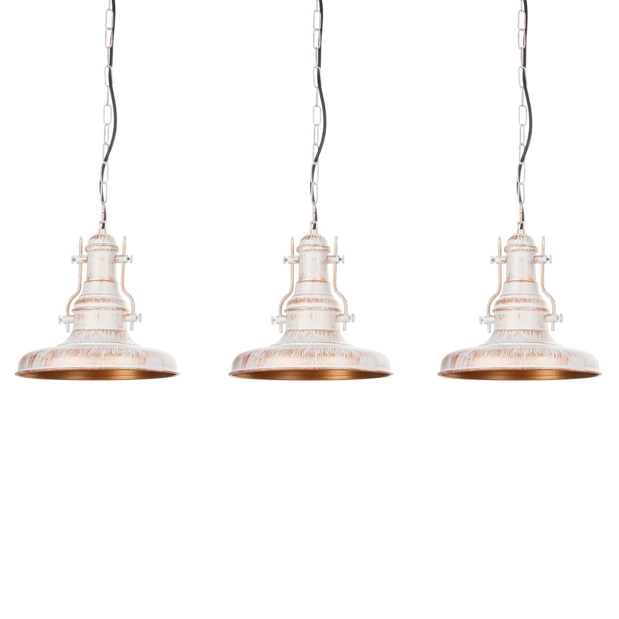 Brilagi - PYRONIC Chain Chandelier 3×E27/40W/230V, Cream with Patina Finish