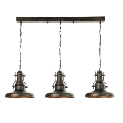 Brilagi - PYRONIC chain-hung chandelier 3xE27/40W/230V bronze/patina