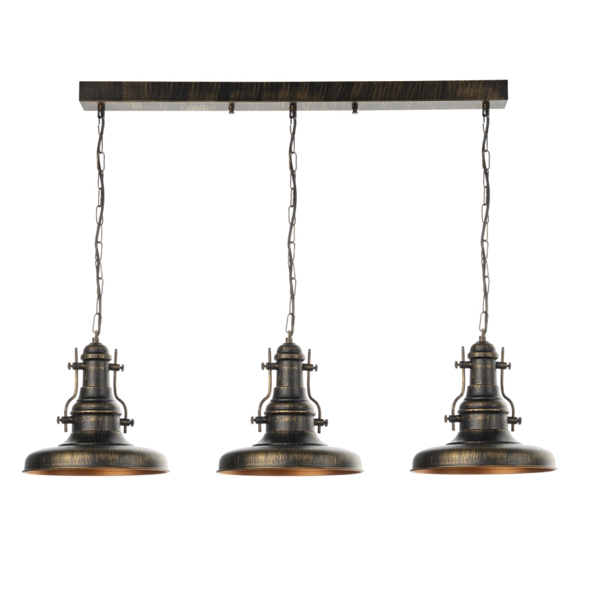 Brilagi - PYRONIC chain-hung chandelier 3xE27/40W/230V bronze/patina