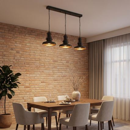 Brilagi - PYRONIC chain-hung chandelier 3xE27/40W/230V bronze/patina