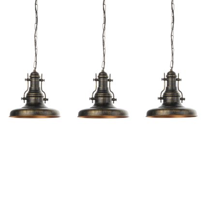 Brilagi - PYRONIC chain-hung chandelier 3xE27/40W/230V bronze/patina