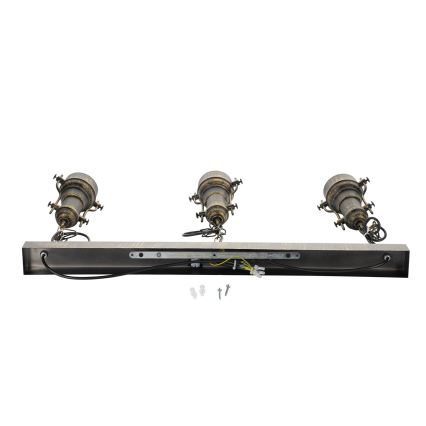 Brilagi - PYRONIC chain-hung chandelier 3xE27/40W/230V bronze/patina