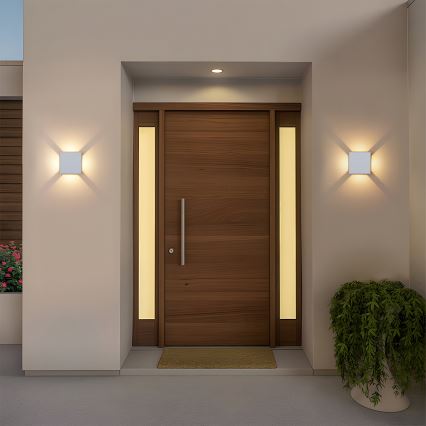 Brilagi - QUADRAY 6W LED Outdoor Wall Light, 230V, White, IP54