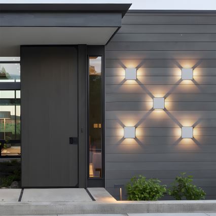 Brilagi - QUADRAY 6W LED Outdoor Wall Light, 230V, White, IP54