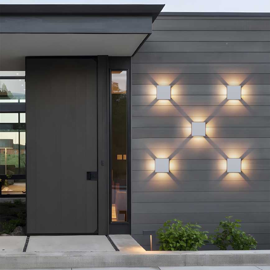 Brilagi - QUADRAY 6W LED Outdoor Wall Light, 230V, White, IP54