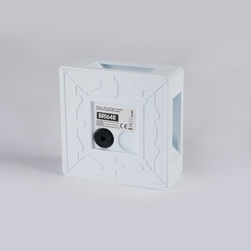 Brilagi - QUADRAY 6W LED Outdoor Wall Light, 230V, White, IP54