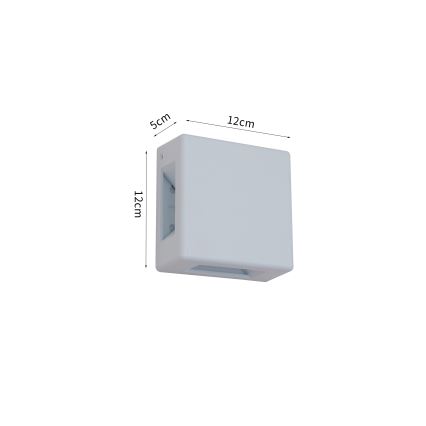 Brilagi - QUADRAY 6W LED Outdoor Wall Light, 230V, White, IP54