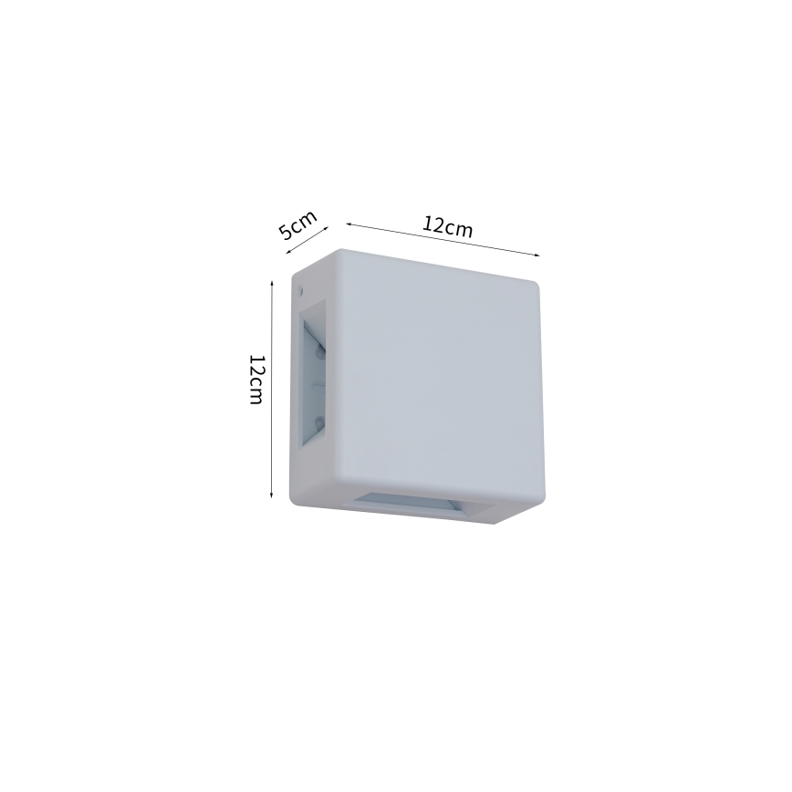 Brilagi - QUADRAY 6W LED Outdoor Wall Light, 230V, White, IP54