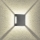 Brilagi - QUADRAY LED/4W/230V Outdoor Wall Light, Anthracite, IP65