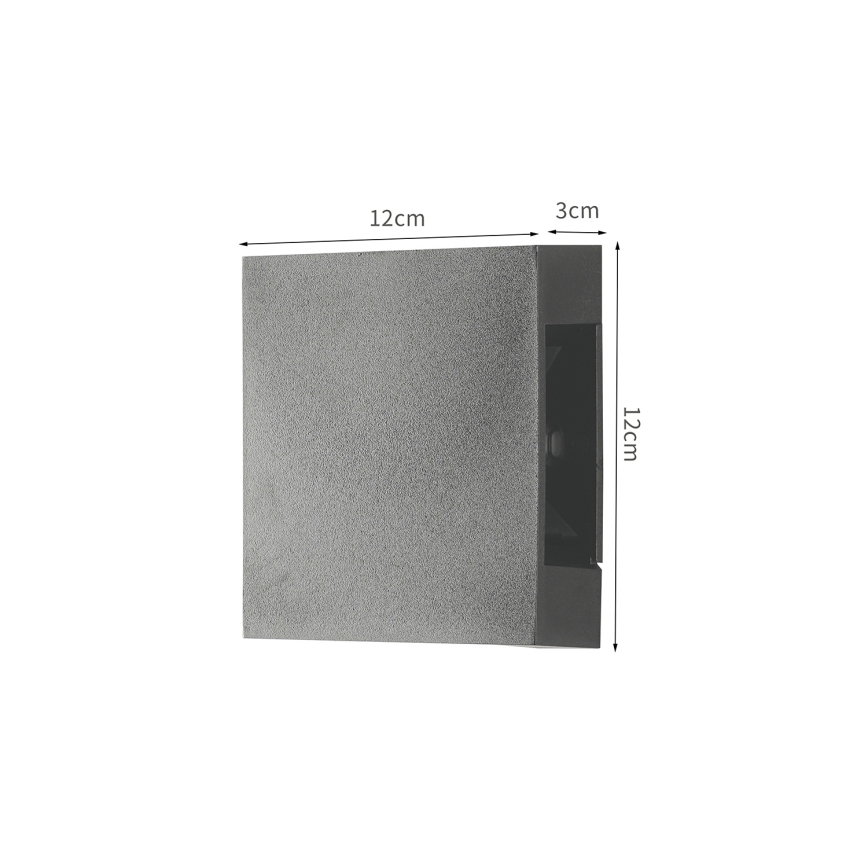 Brilagi - QUADRAY LED/4W/230V Outdoor Wall Light, Anthracite, IP65