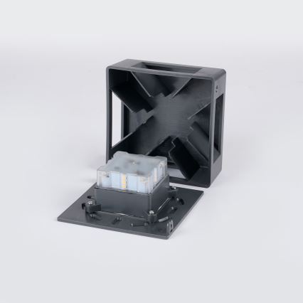 Brilagi - QUADRAY LED/6W/230V Anthracite IP54 Outdoor Wall Light