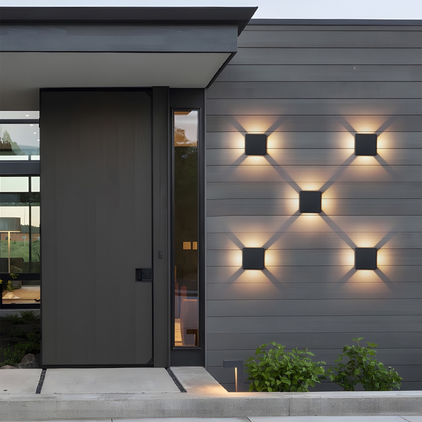 Brilagi - QUADRAY LED Outdoor Wall Light LED/6W/230V Black IP54