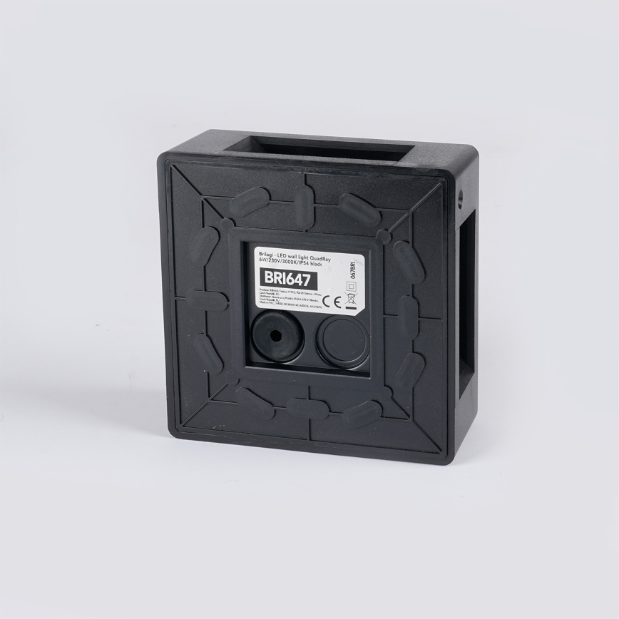 Brilagi - QUADRAY LED Outdoor Wall Light LED/6W/230V Black IP54