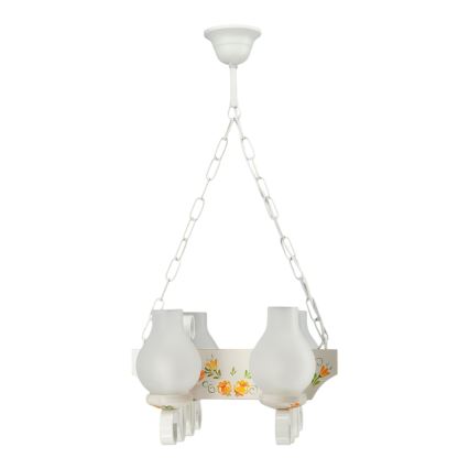 Brilagi - QUEEN Chain Chandelier 4xE14/40W/230V Beech/Cream