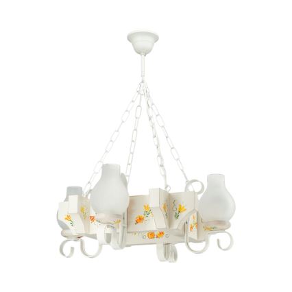 Brilagi - QUEEN Chain Chandelier 4xE14/40W/230V Beech/Cream
