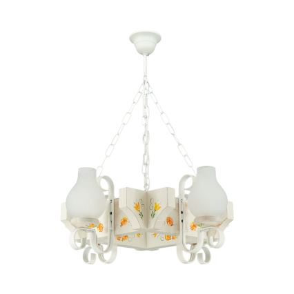 Brilagi - QUEEN Chain Chandelier 4xE14/40W/230V Beech/Cream