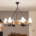 Brilagi - QUEEN Chain Chandelier 6xE14/40W/230V Oak