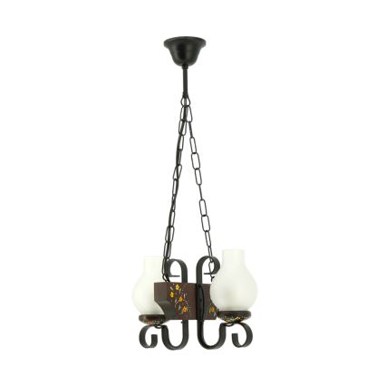 Brilagi - QUEEN Chain-Hung Chandelier 2xE14/40W/230V beech/wenge