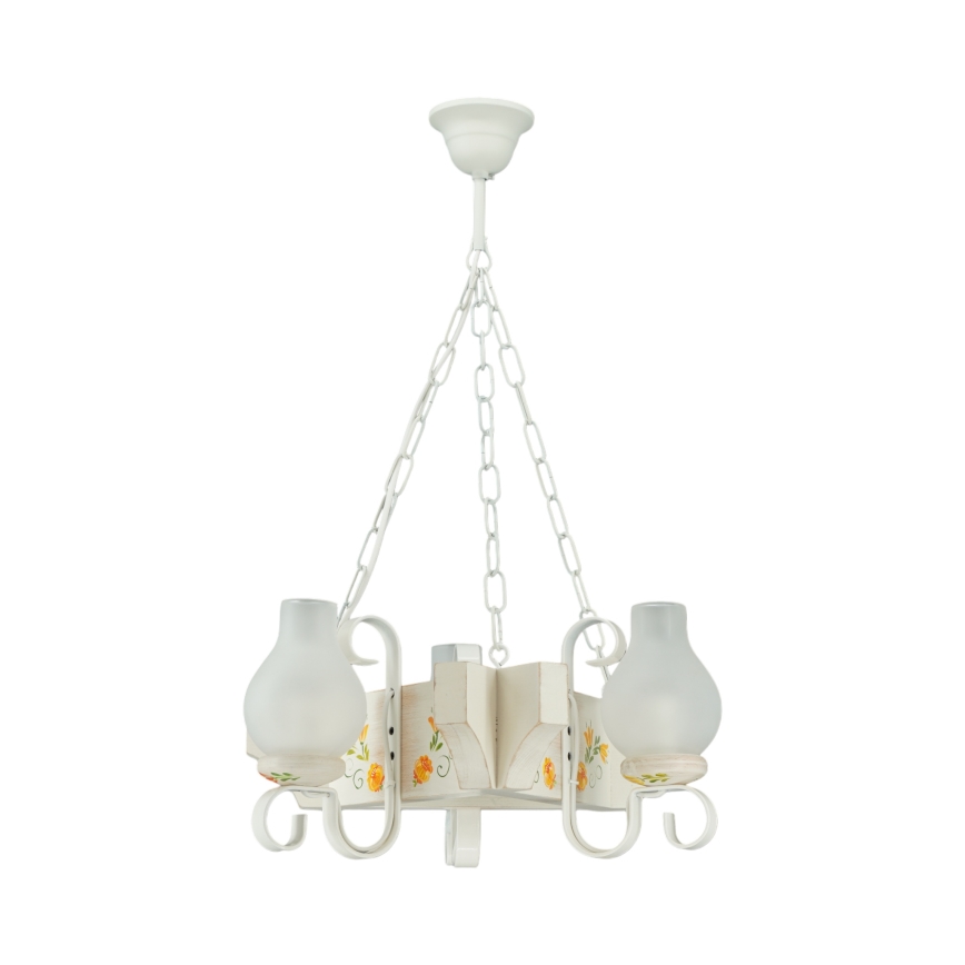 Brilagi - QUEEN Chain-Hung Chandelier 3xE14/40W/230V Beech/Cream