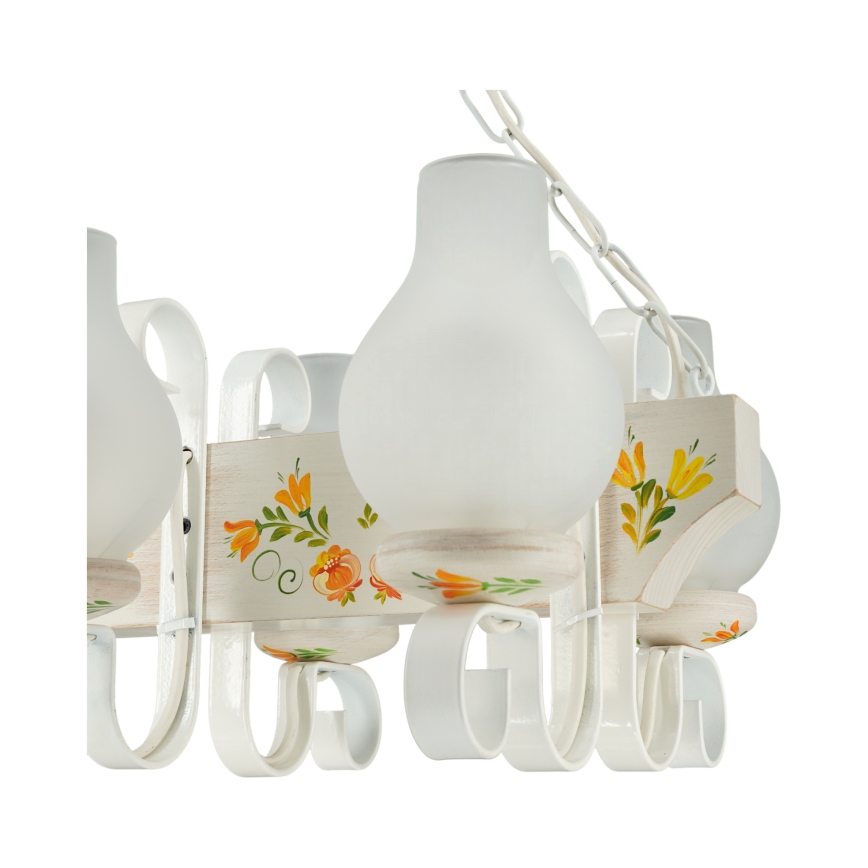 Brilagi - QUEEN Chain-Hung Chandelier 3xE14/40W/230V Beech/Cream