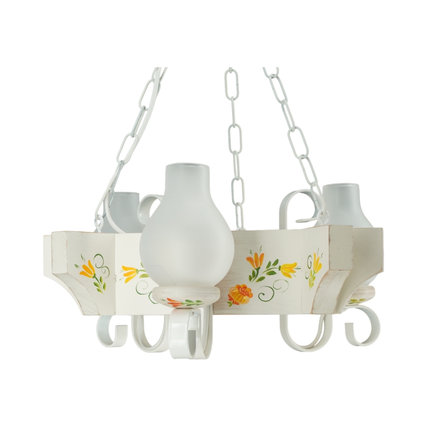 Brilagi - QUEEN Chain-Hung Chandelier 3xE14/40W/230V Beech/Cream