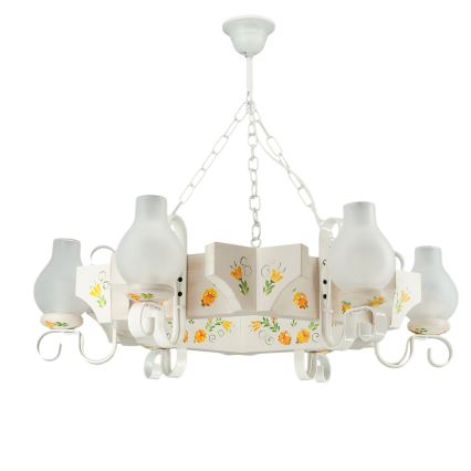 Brilagi - QUEEN chain-hung chandelier 6xE14/40W/230V beech/cream