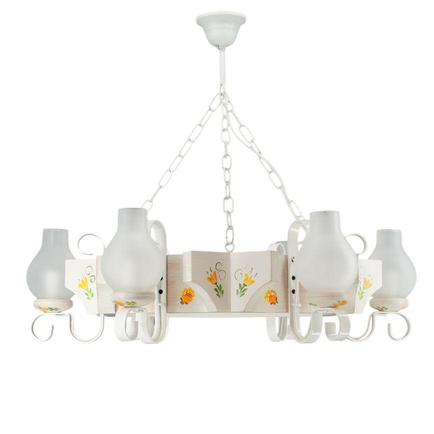 Brilagi - QUEEN chain-hung chandelier 6xE14/40W/230V beech/cream