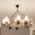 Brilagi - QUEEN Chain-hung chandelier 8xE14/40W/230V Oak