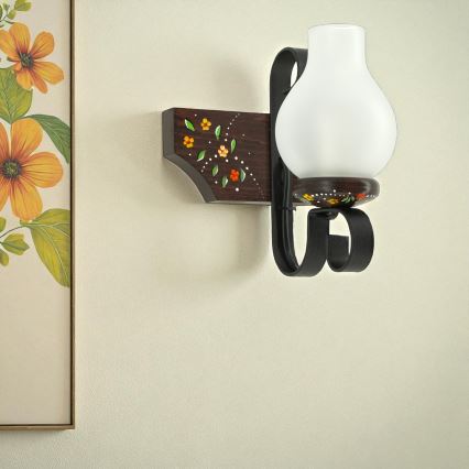 Brilagi - QUEEN Wall Lamp 1xE14/40W/230V Beech/Wenge