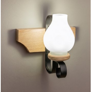 Brilagi - QUEEN Wall Light 1xE14/40W/230V Oak