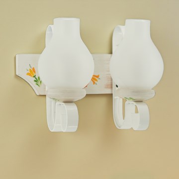 Brilagi - QUEEN Wall Light 2xE14/40W/230V beech/cream