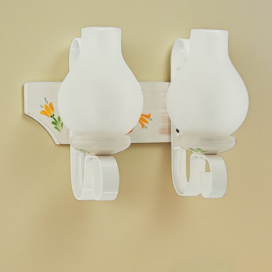 Brilagi - QUEEN Wall Light 2xE14/40W/230V beech/cream