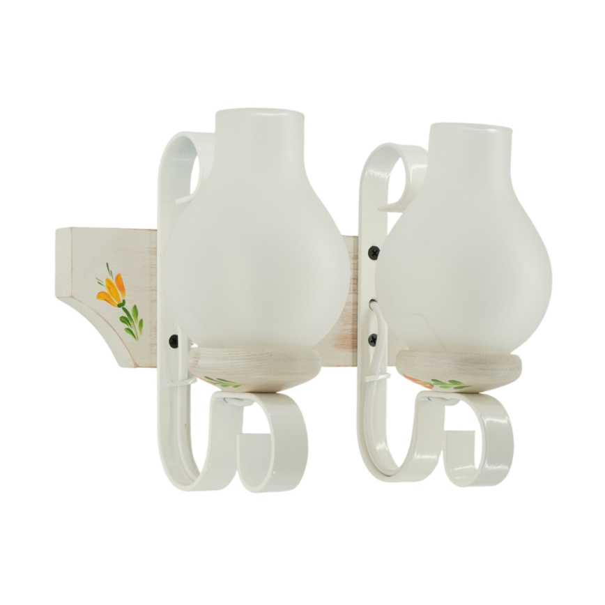 Brilagi - QUEEN Wall Light 2xE14/40W/230V beech/cream