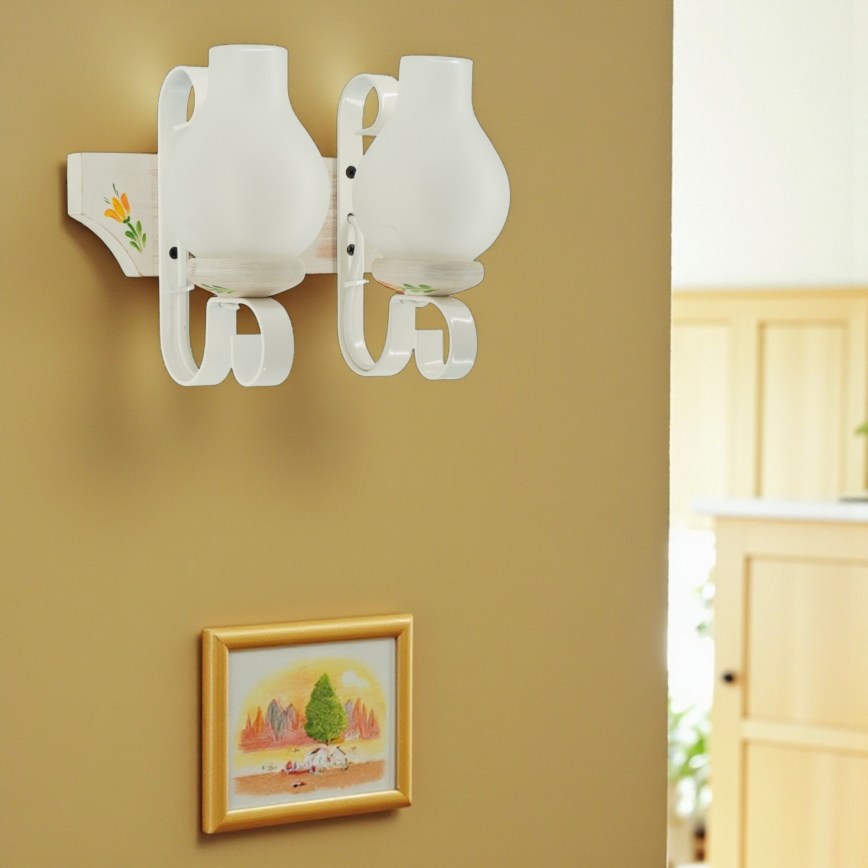 Brilagi - QUEEN Wall Light 2xE14/40W/230V beech/cream