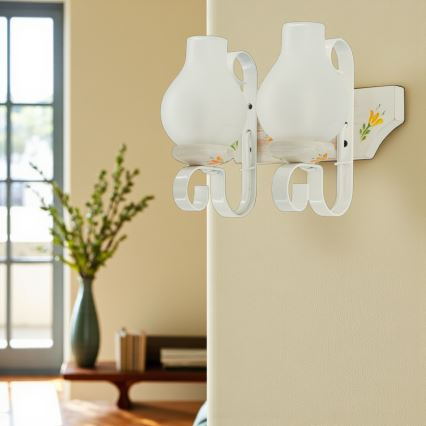 Brilagi - QUEEN Wall Light 2xE14/40W/230V beech/cream