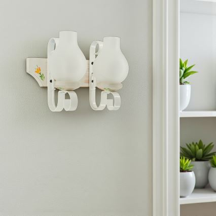 Brilagi - QUEEN Wall Light 2xE14/40W/230V beech/cream