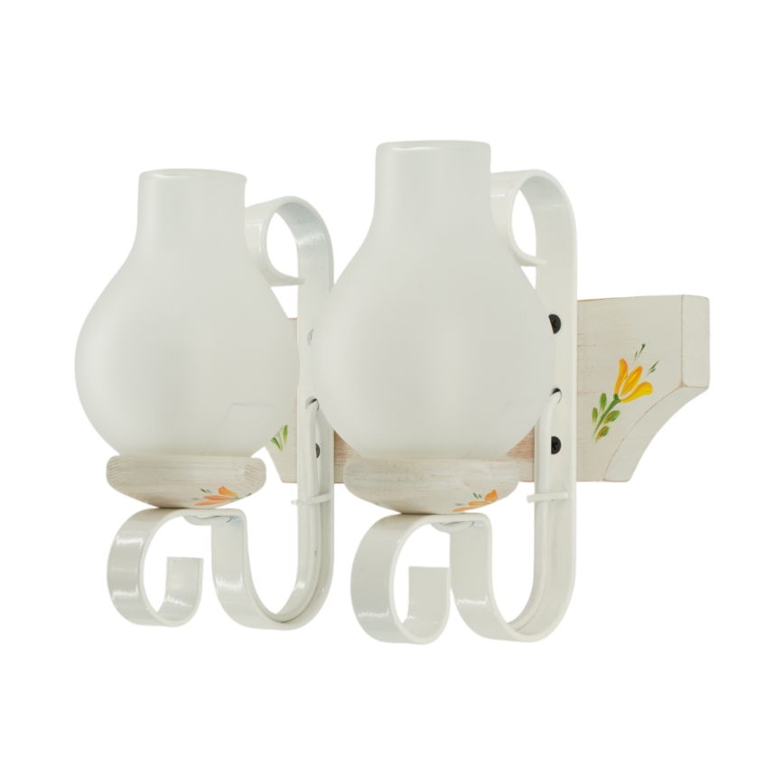 Brilagi - QUEEN Wall Light 2xE14/40W/230V beech/cream